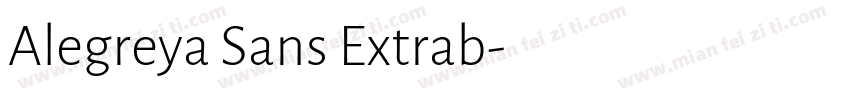 Alegreya Sans Extrab字体转换